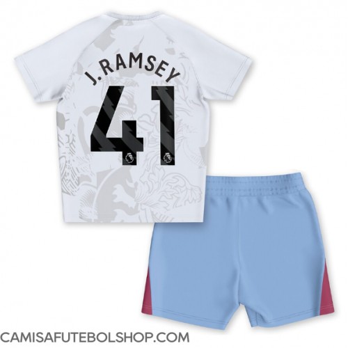 Camisa de time de futebol Aston Villa Jacob Ramsey #41 Replicas 2º Equipamento Infantil 2023-24 Manga Curta (+ Calças curtas)